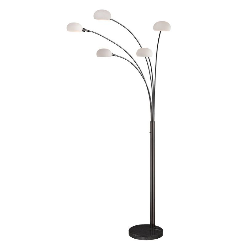 3-way Ilario II 5-LT Floor Lamp (Includes Light Bulb) Gun Metal - Lite Source
