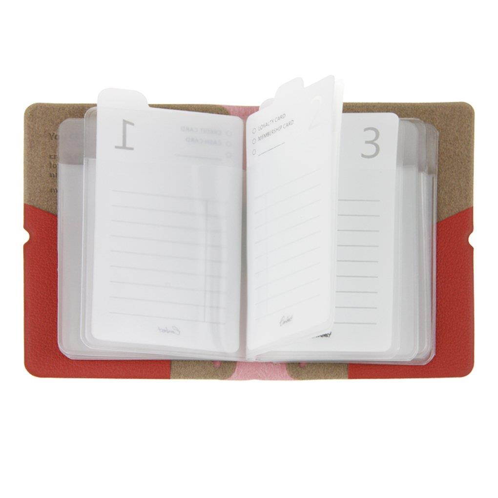 Business Credit Card Holder Case Wallet Purse Men Women PU Leather Practical Card Carry-on Bag Extra Card Book for 30 Cards with Index Cards for Easily Search