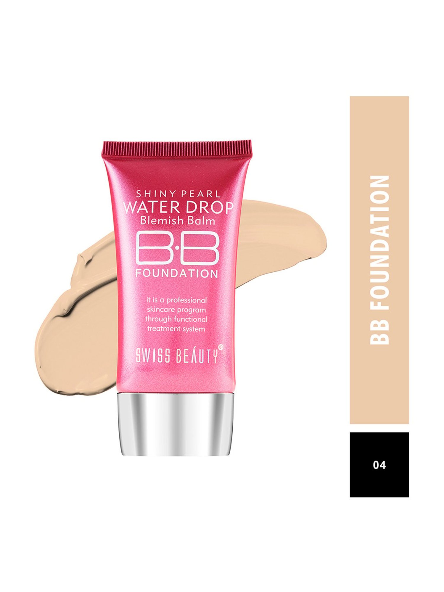 SWISS BEAUTY Shiny Pearl Water Drop Blemish Balm BB Foundation Shade 4 - 40 ml