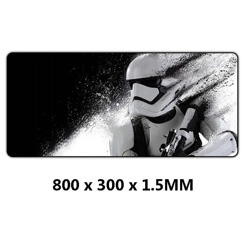 HISPETECH 800x300mm Star Wars Mouse Pads Large Mousepad Natural Rubber Non-slip Gaming Mouse Pad Mat  Locking Edge XL for PC Desktop Laptop