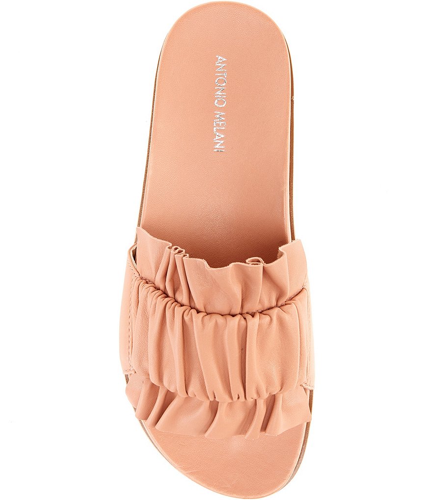 Antonio Melani Perinna Ruffled Leather Sandals