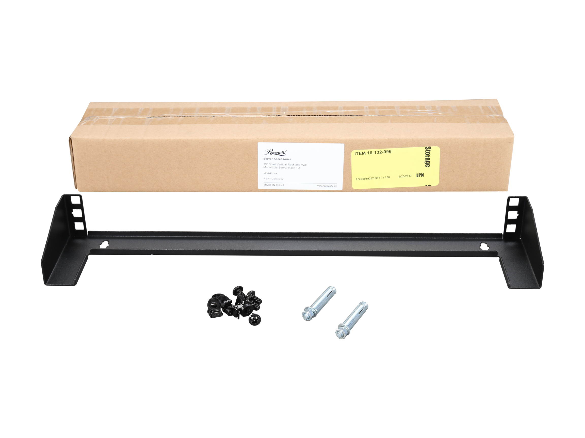 Rosewill 2U 19-inch Steel Vertical Wall Mount Equipment Rack Bracket RSA-2UBRA002