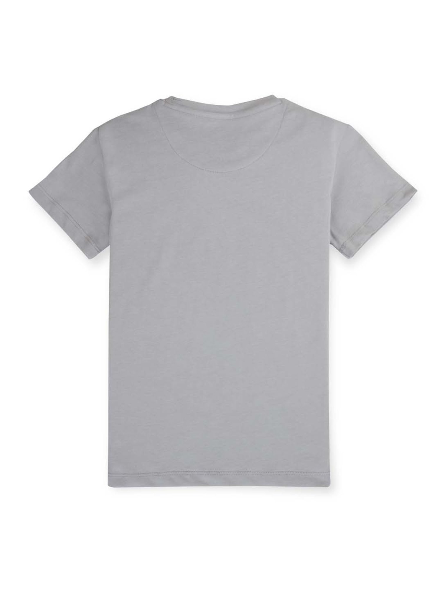 Gini & Jony Boys Grey Printed T-Shirt