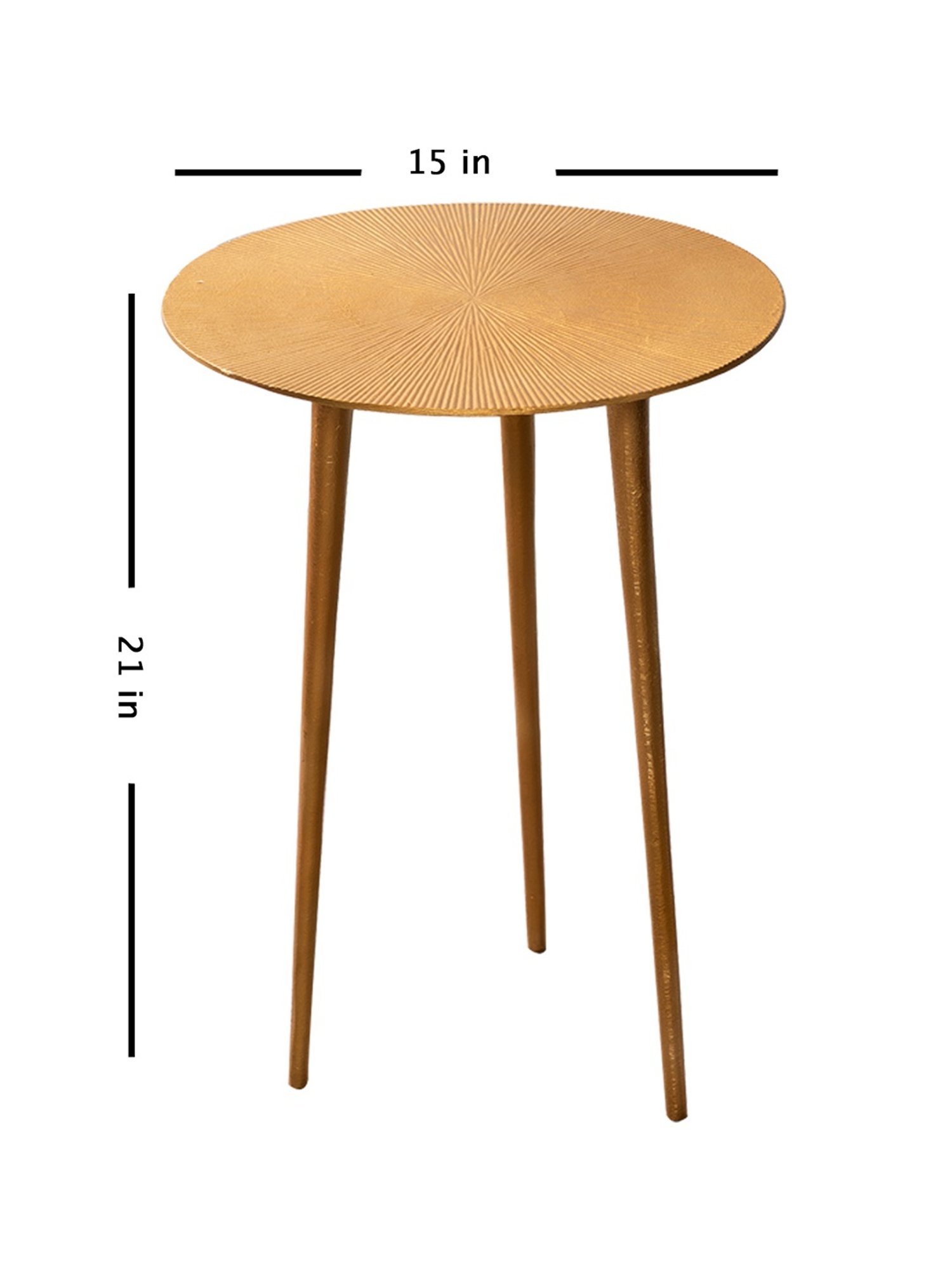 Ikiriya Avina Solid Dark Brown Wood End Table