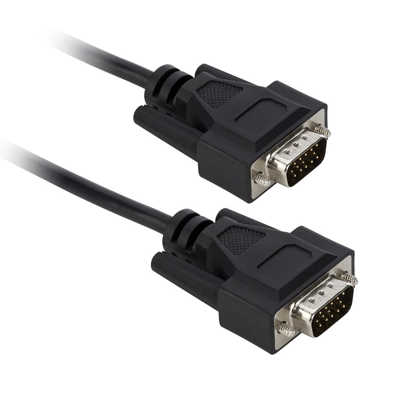 V7 VGA Extender HD-15 Male To HD-15 Female Cable, Black (3 Feet)