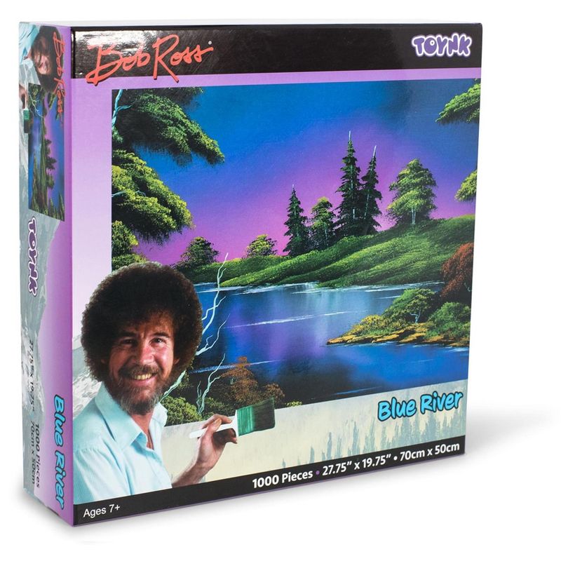 Toynk Bob Ross Blue River Nature Puzzle | 1000 Piece Jigsaw Puzzle
