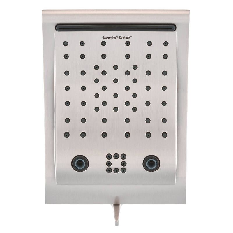6 Setting Contour Rain Shower Head Brushed Nickel - Oxygenics
