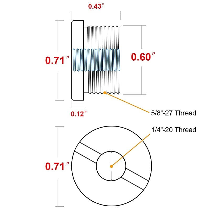 Mic Stand Adapter 58 to 14 Adapter Male to Female Mic Screw Adapter Microphone Stand Adapter Camera Tripod Microphone Accessory for Tripod StandMic Microphone Stand Mount2Pack