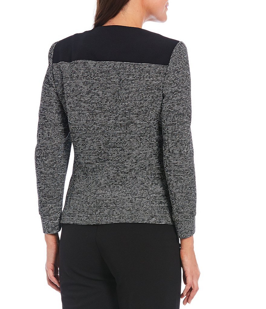 Kasper Tweed Yoke Contrast Combo Jacket