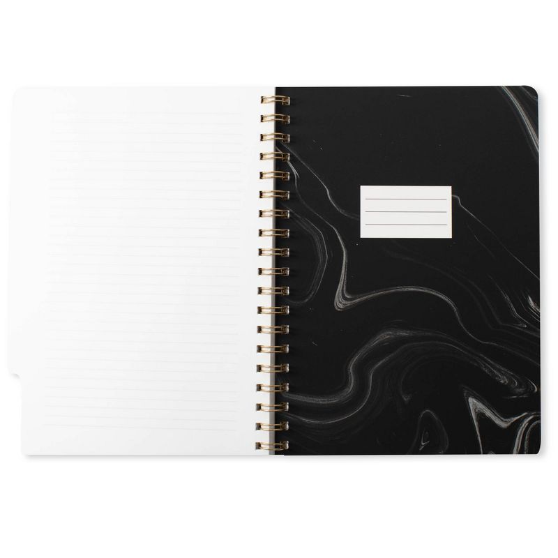 Spiral Notebook 5 Subject College Ruled Marble - Fringe