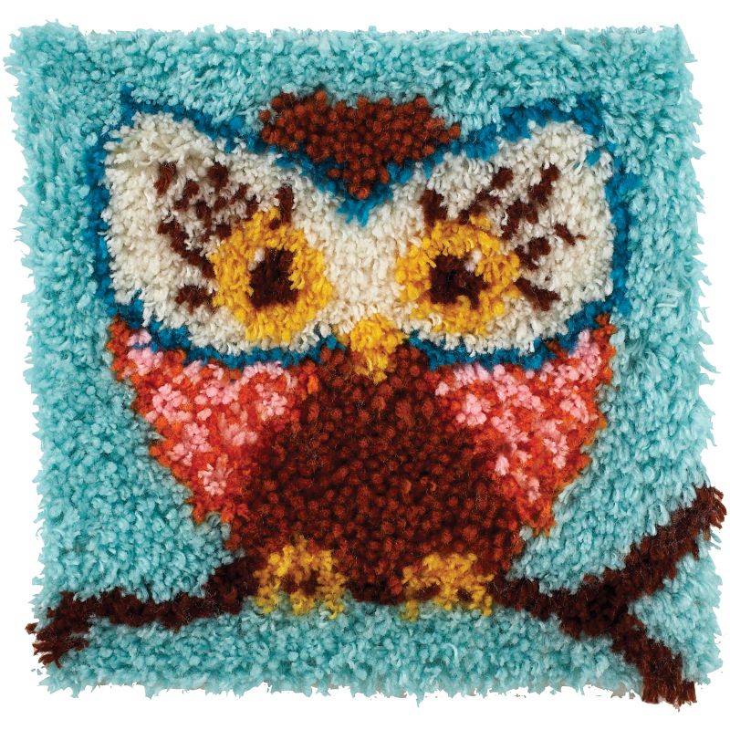 Wonderart Latch Hook Kit 12"X12"-Hoot Hoot