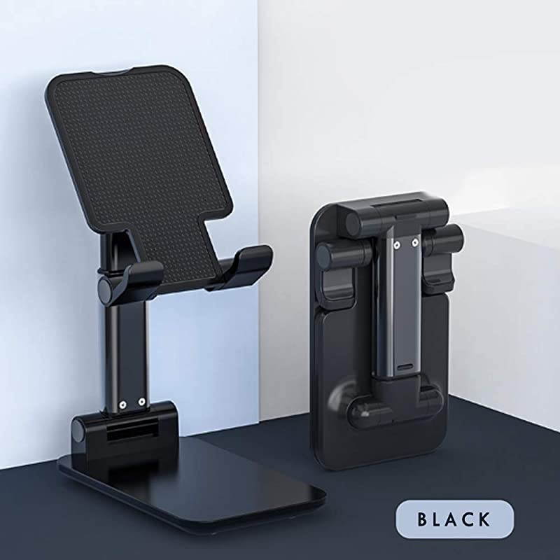 Phone Holder for Desk Foldable Adjustable Mobile Phone Stand for Bed Compatible with iPhone ipad Mini Small Tablet
