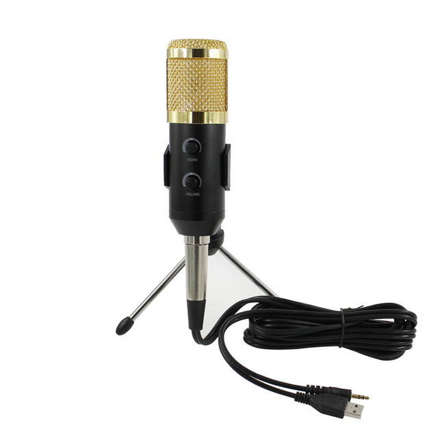 MK F200FL Condenser Microphone Studio Vocal Recording Microfono Profesionales Wired Stand USB Mic For PC Laptop Recording
