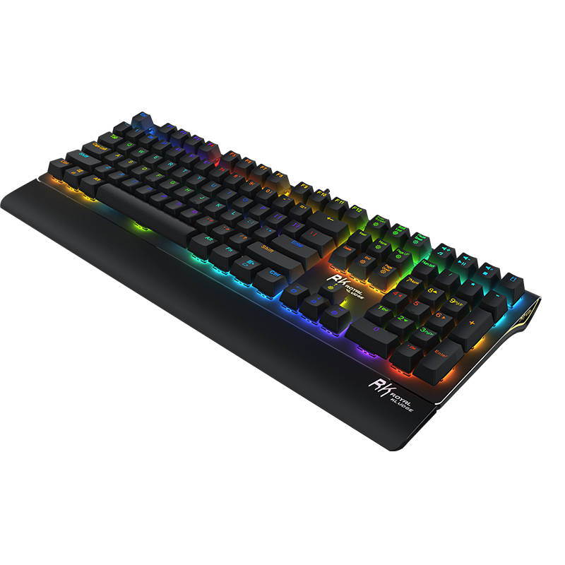 CUUWE RKS108 gaming mechanical keyboard, wired RGB color backlight (black switch), suitable for PC/Mac gamers