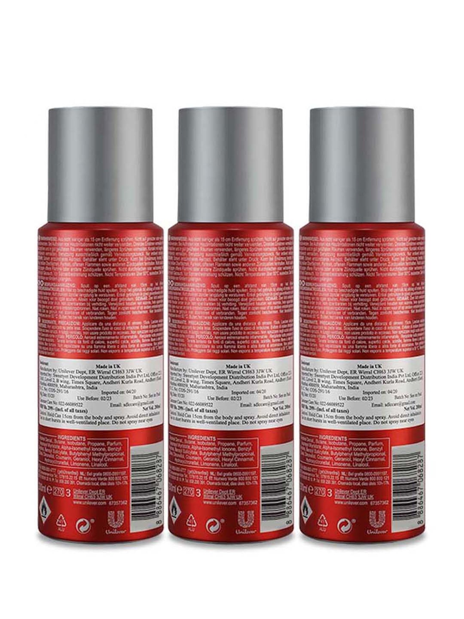 Brut Deodorant Spray Attraction for Men - 200 ml (Pack of 3)