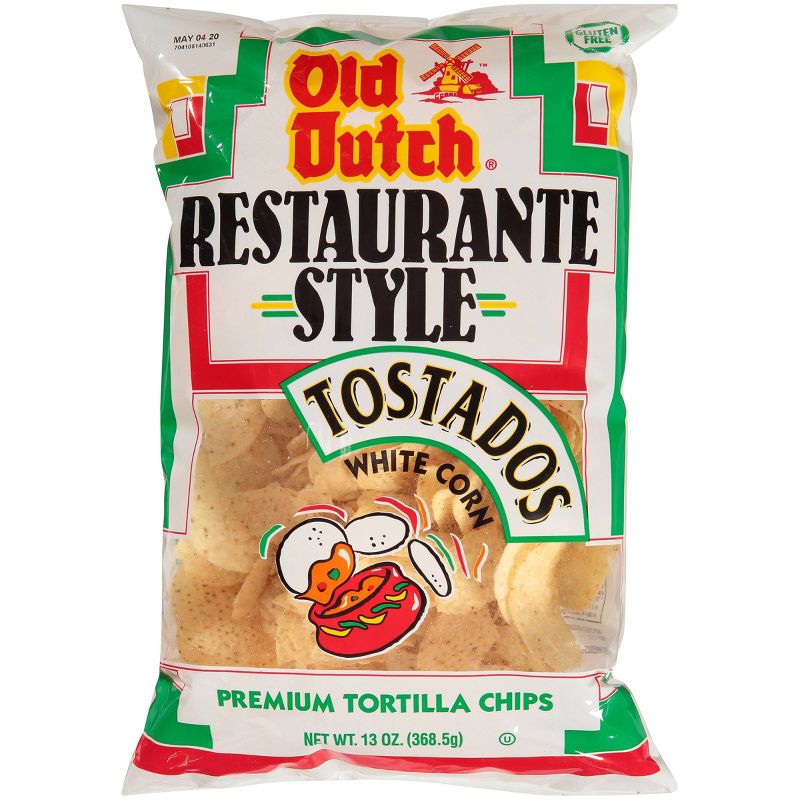 Old Dutch Restaurante Style Tostados White Corn Premium Tortilla Chips - 13oz