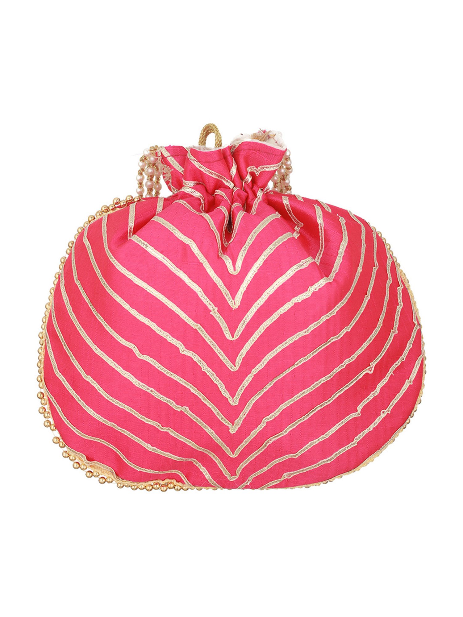 Aatmana Hot Pink Embellished Small Potli
