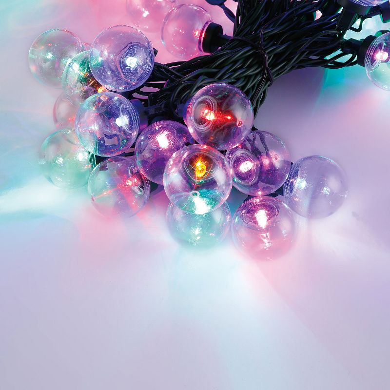 Home Heritage Outdoor Christmas 60 LED Bulb String Light w/ Wheel, Multicolored