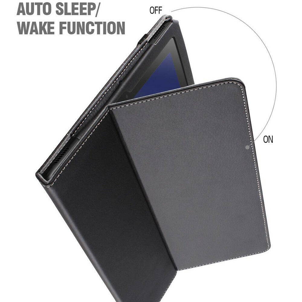 Leather Case For Galaxy Tab S4 10.5 Tablet Cover [w/Auto Sleep/Wake] Black