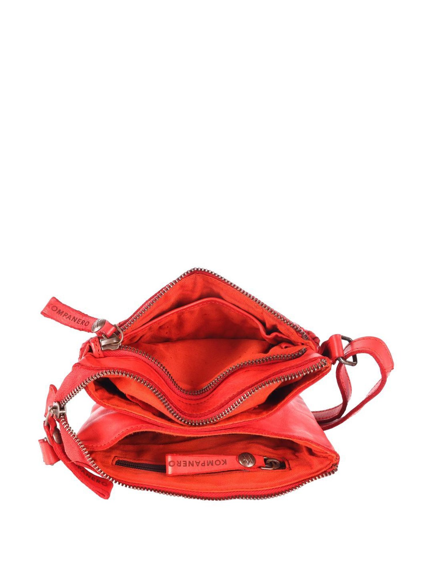 KOMPANERO Macrame Pep Red Textured Medium Sling Handbag