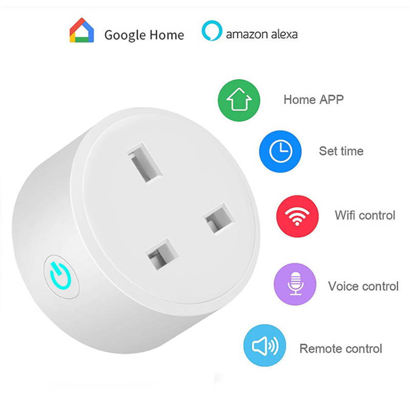 Yijianxi WiFi Smart Wireless Plug UK Adaptor Remote Voice Control Power Energy Monitor Outlet