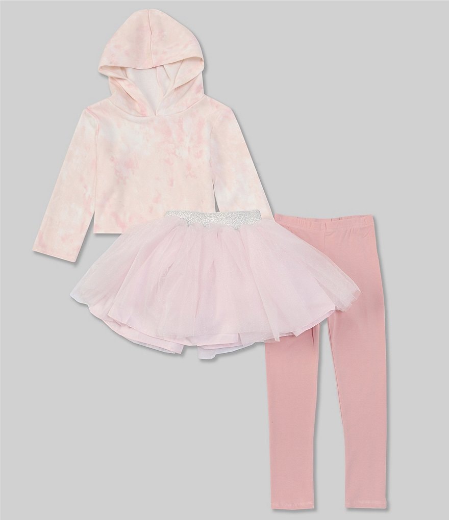 Ally B Big Girls 7-16 Flutter-Sleeve Dotted Top & Shorts Set