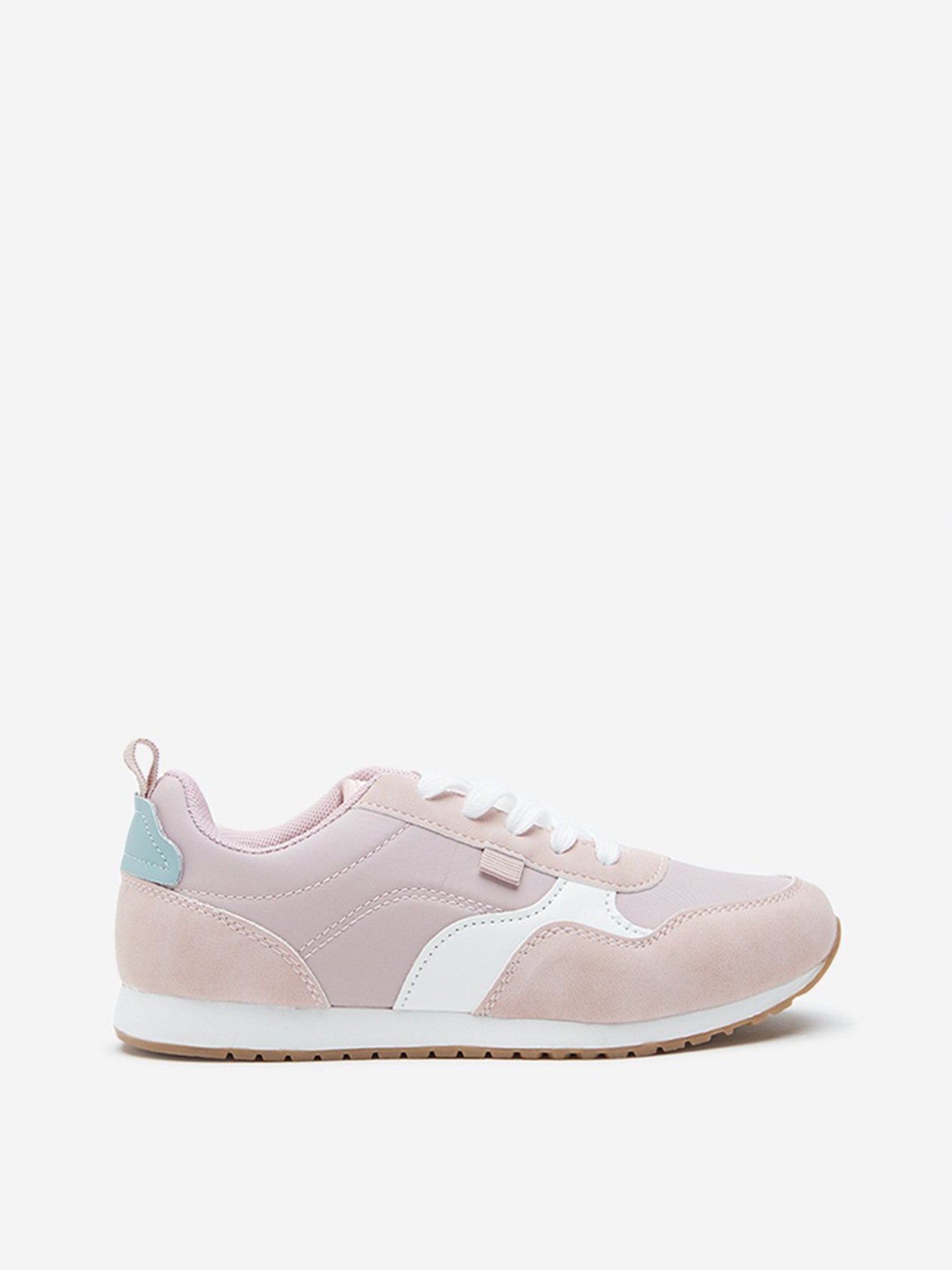 Yellow by Westside Blush Pink Lace-Up Sneakers