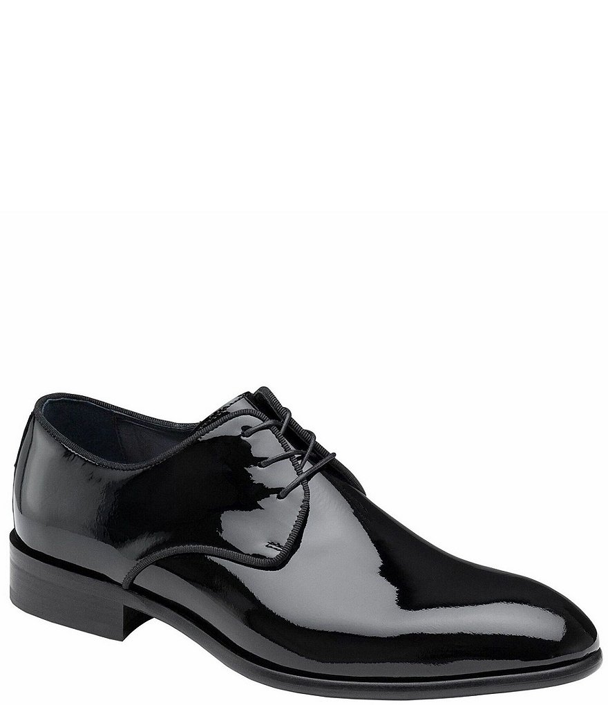 Johnston & Murphy Collection Men's Whilshire Plain Toe Patent Leather Oxfords