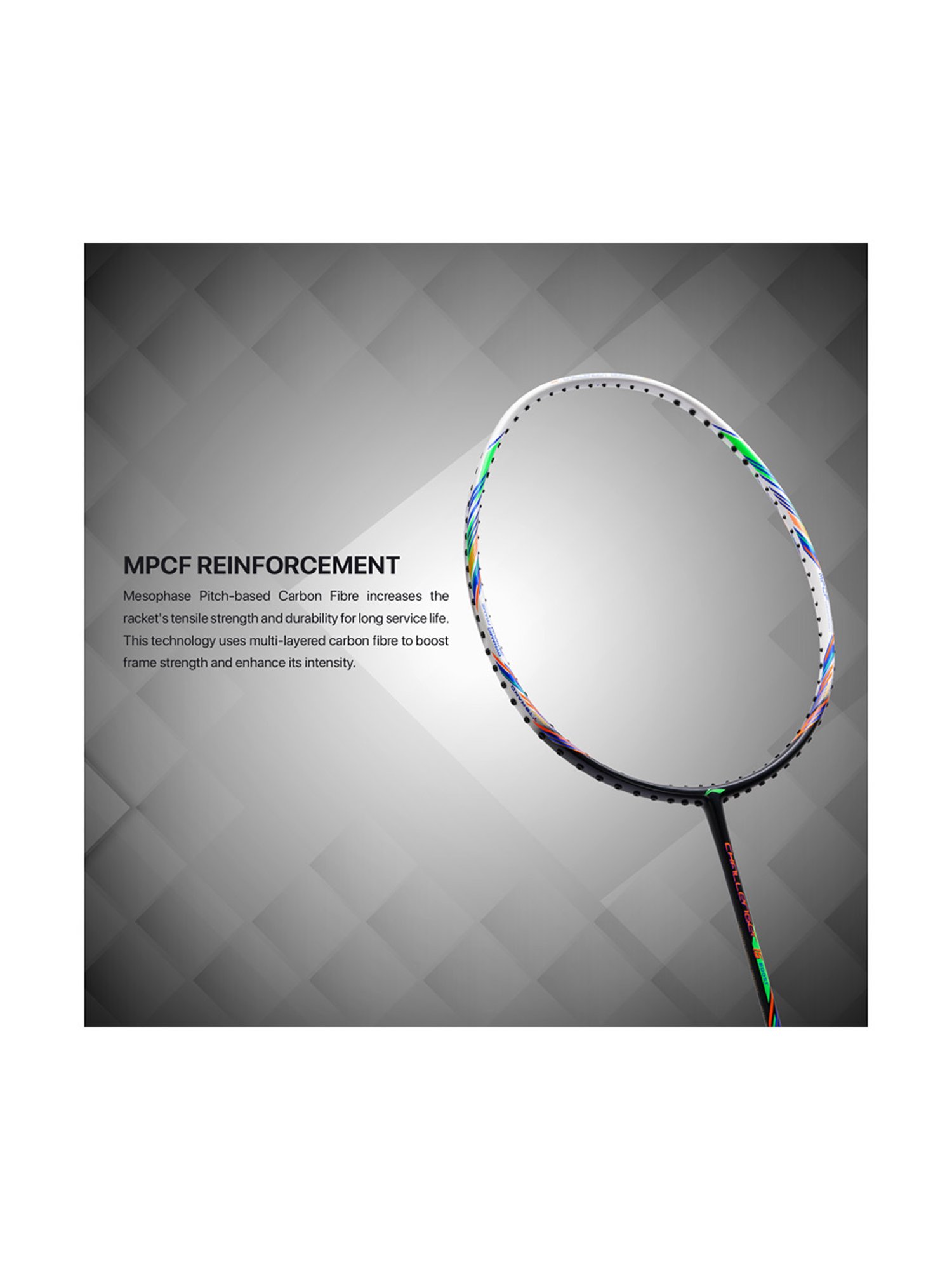 Li-Ning Challenger Boost Badminton Racket (White) Size - Medium