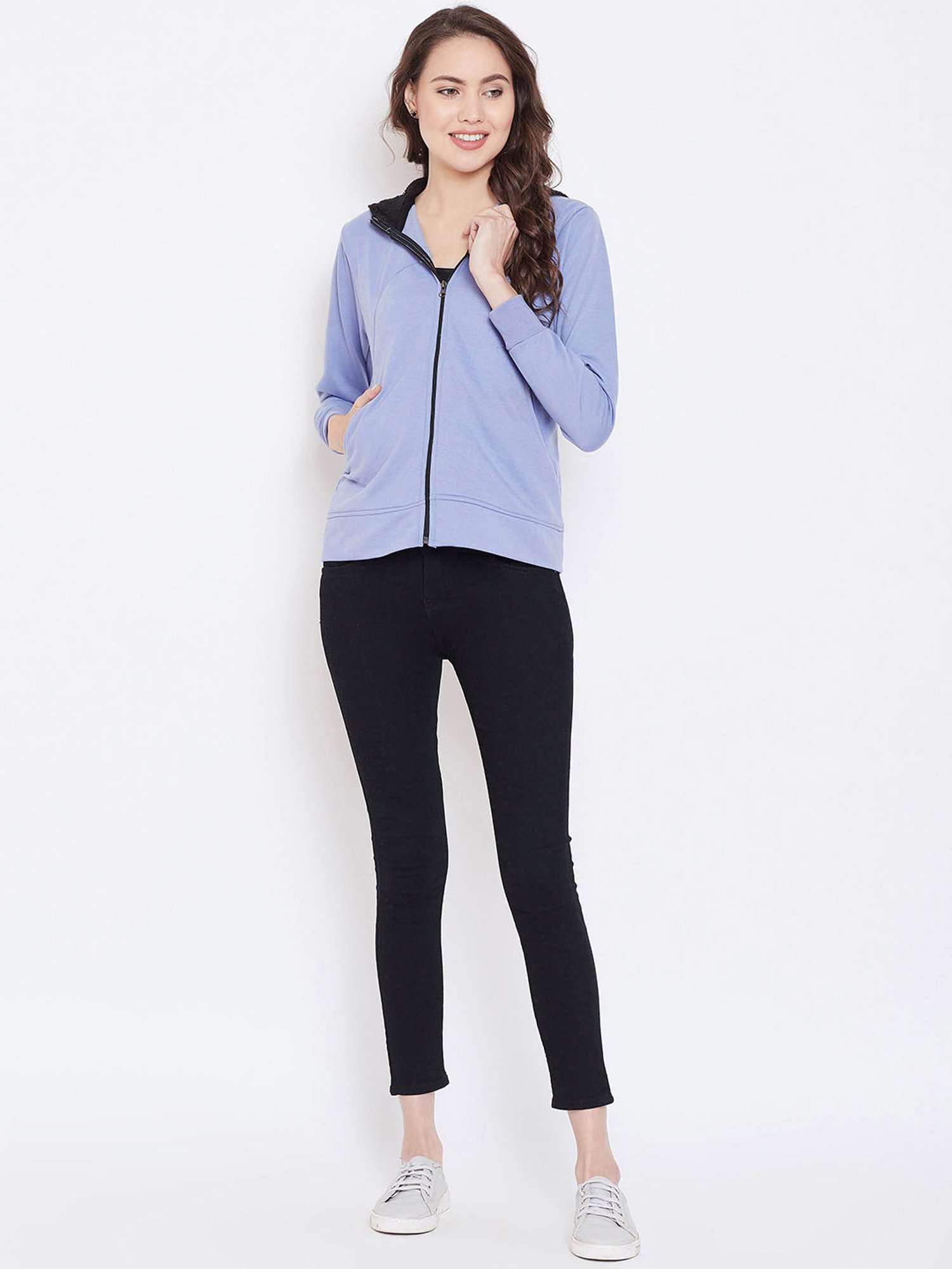 Belle Fille Powder Blue Regular Fit Jacket