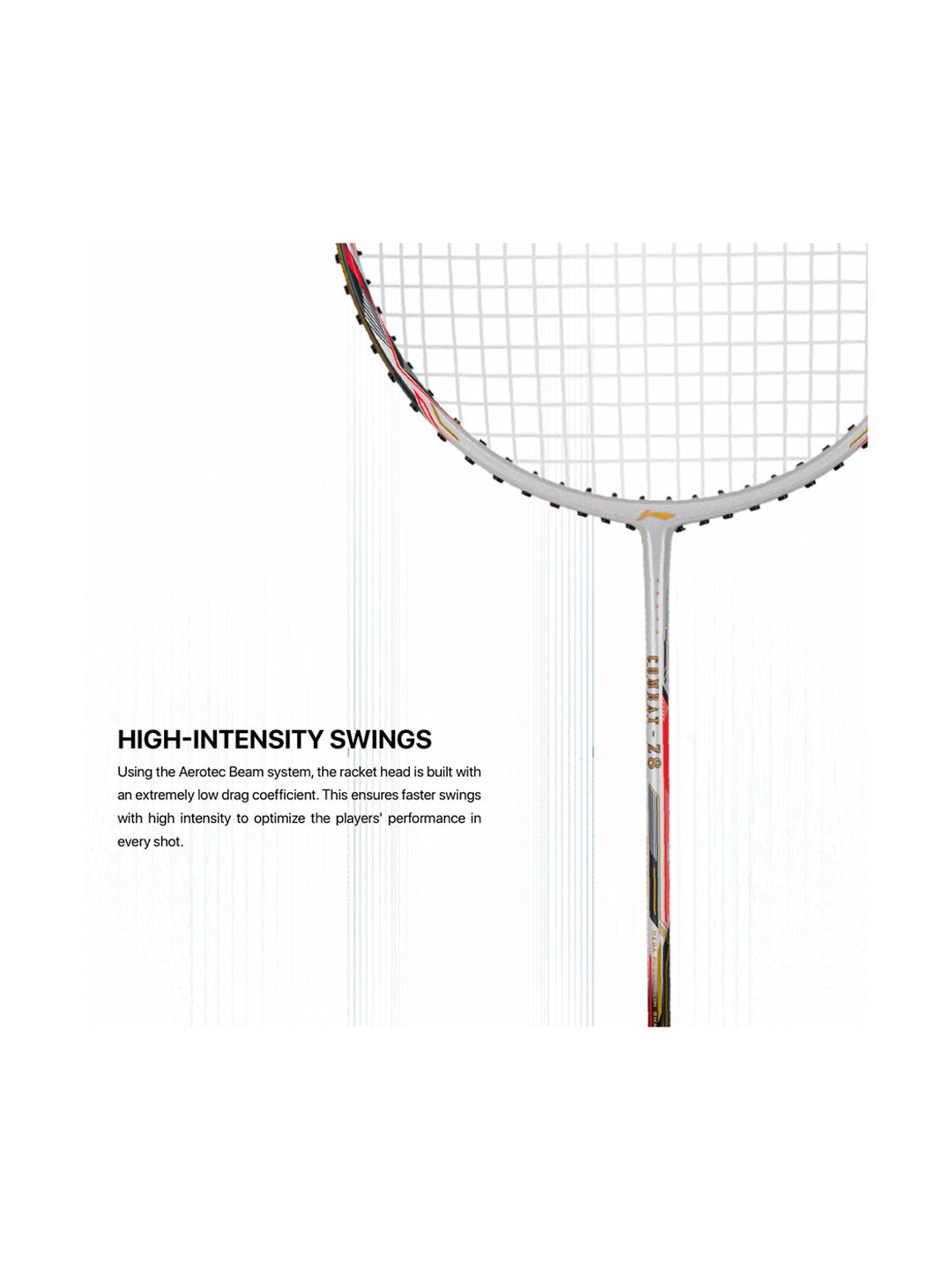 Li-Ning Combat Z8 Badminton Racket (White) Size - Medium