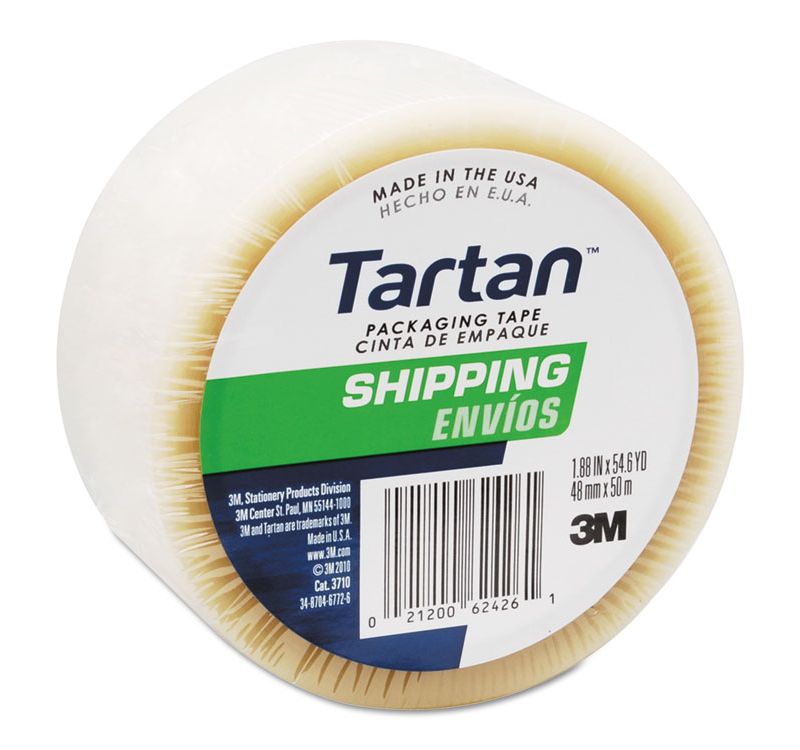 Tartan 3710 Packaging Tape 3" Core 1.88" x 54.6yds 3" Core Clear 
