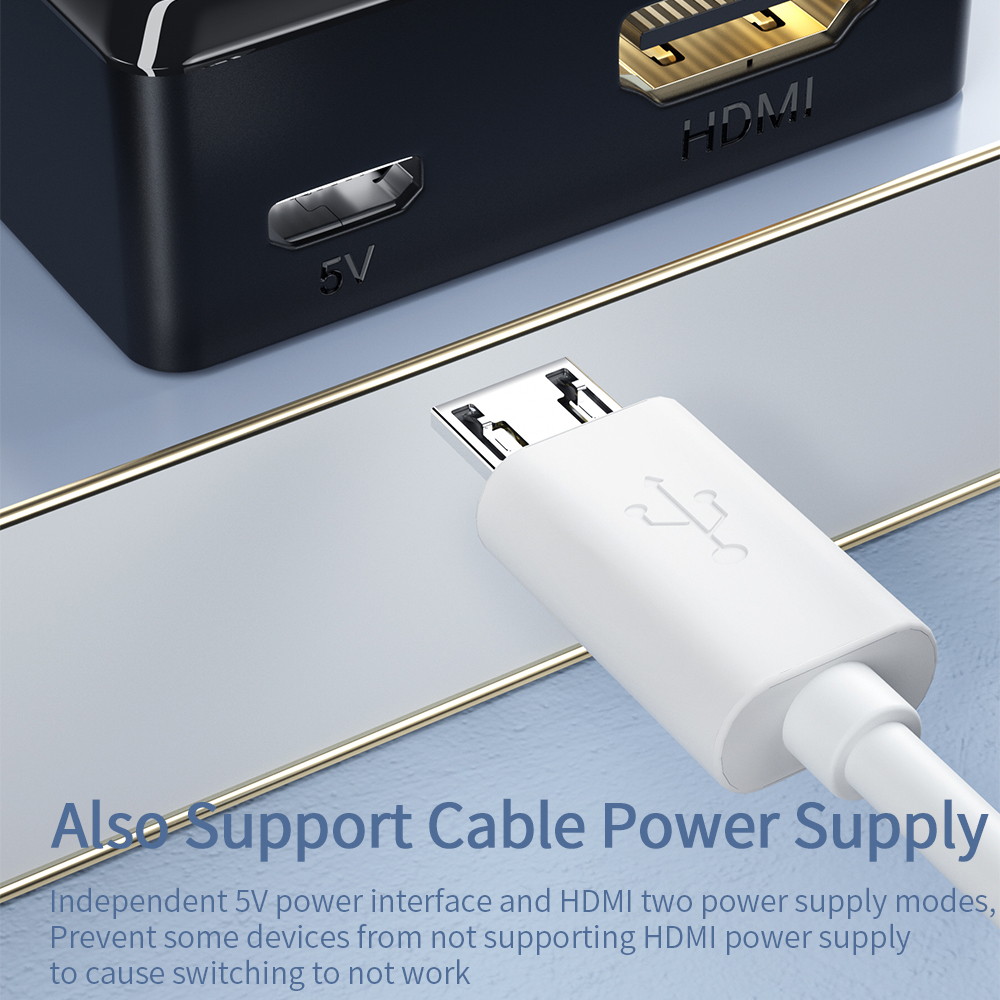 HDMI Switch 4K HDMI Splitter- Aluminum Bi-Directional HDMI Switcher 2 Input 1 Output, HDMI Switch Splitter 2 x 1/1 x 2. No External Power Required, Support 4K 3D HD 1080P for Xbox PS4 Roku HDTV