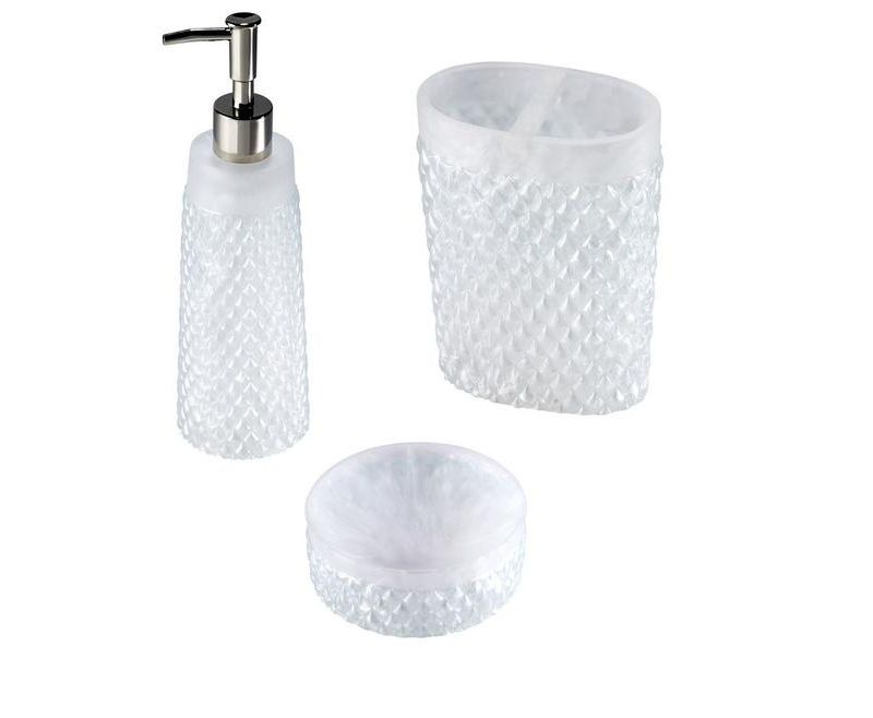Avanti Pearl Drop 3 Pc Bath Accessory Set