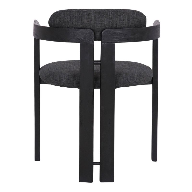 Set of 2 Jazmin Contemporary Dining Chair Black - Armen Living