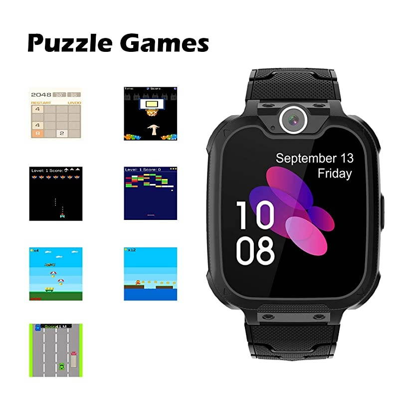 Smart Watch for Boys Girls HD Touch Screen Sports Smartwatch Phone with Call Camera Games Recorder Alarm Music Player for Children Teen Students