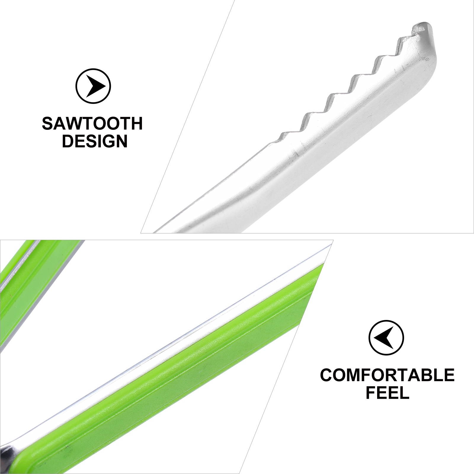 2pcs Practical Food Tong Stainless Steel Steak Clamp Multifunctional BBQ Clip