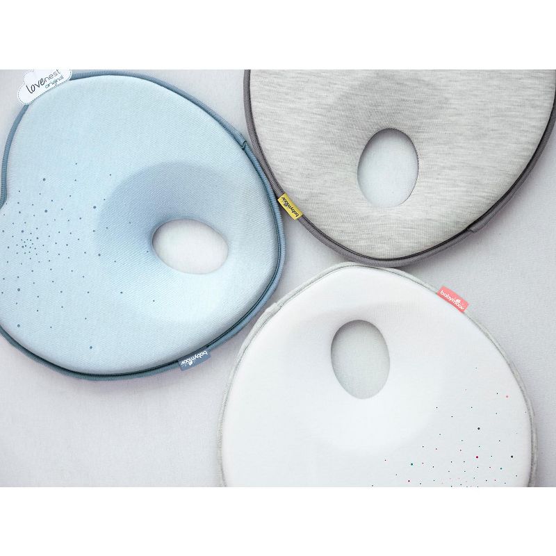 Babymoov Lovenest Baby Head Support | The Worlds First Pediatrician Designed Pillow to Prevent Infant Flat Head (From 0+), Blue