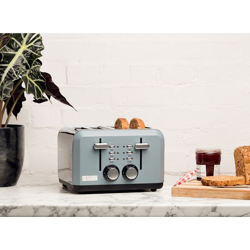 Haden Dorset 2-Slice Wide Slot Stainless Steel Countertop Retro Toaster with Adjustable Browning Control, Red