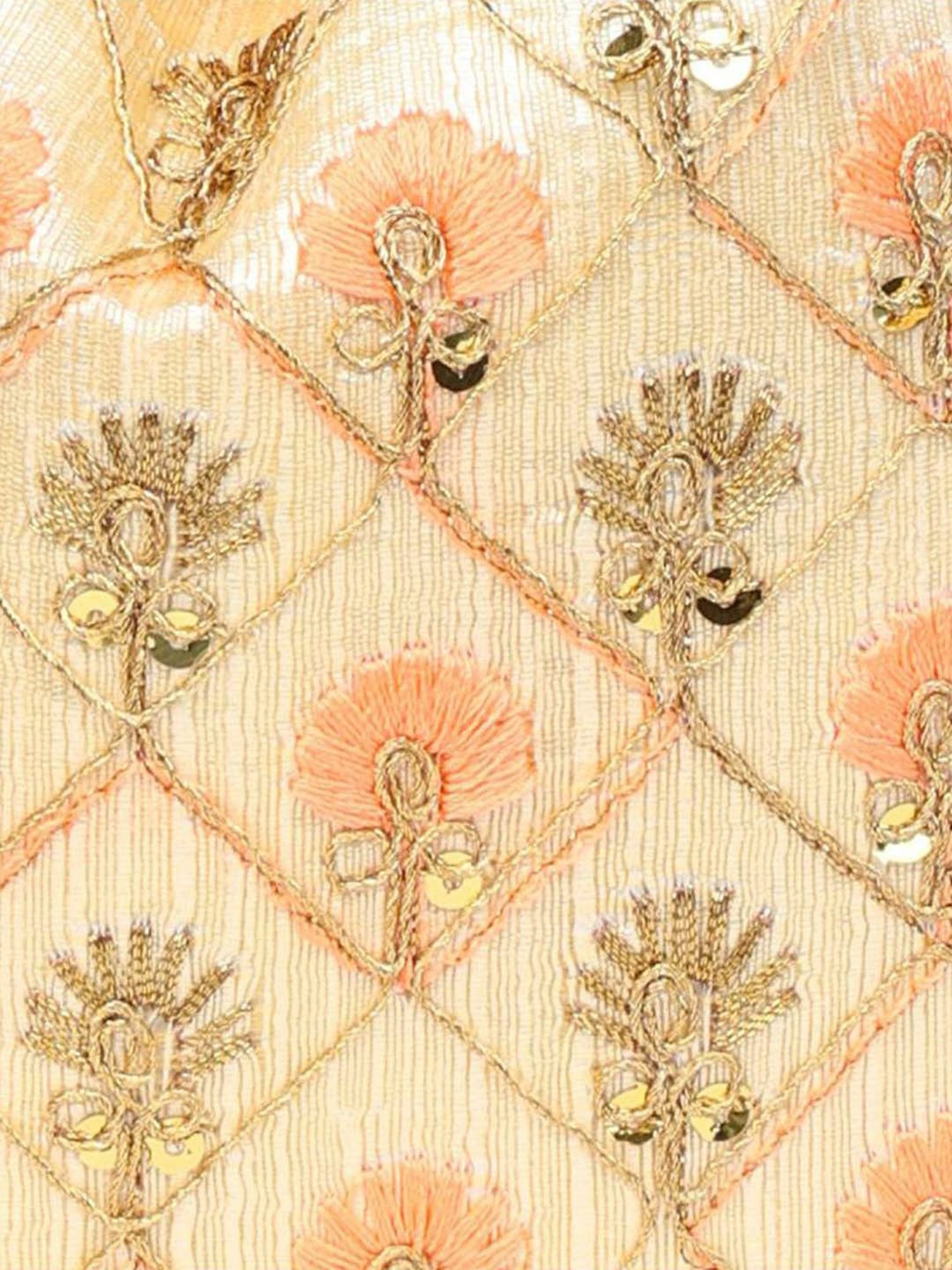 Lavie Beige & Peach Fabric Potli