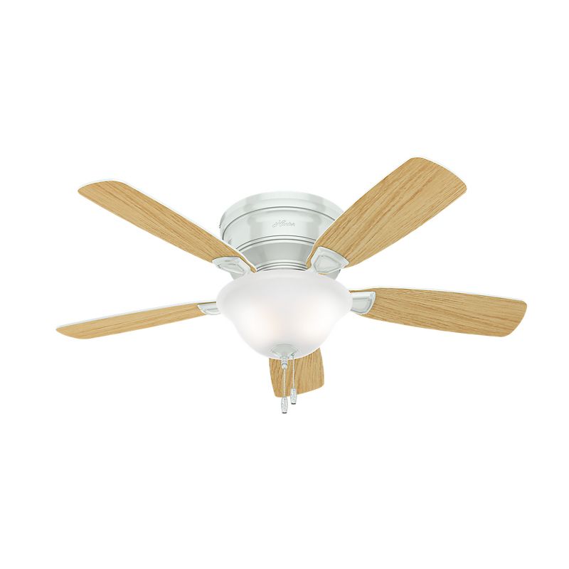 48" LED Low Profile Ceiling Fan (Includes Energy Efficient Light Bulb) White - Hunter