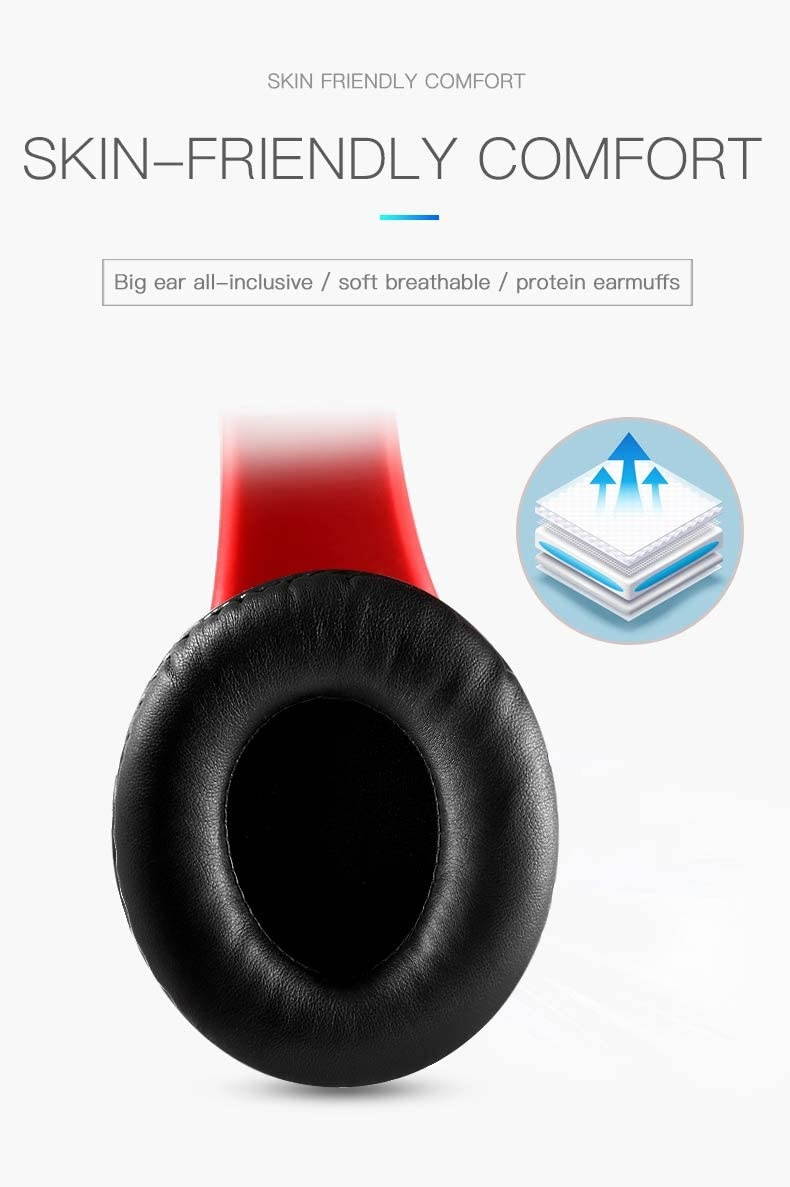 Amazing 7 LED Bluetooth Headphones with 8Hours Playtime Wireless Headsets Over Ear Hi-Fi Stereo Multi-Colored Breathing Led Built-in Mic Snug Fit Earphones for Game Video DJ (Grey Blue)