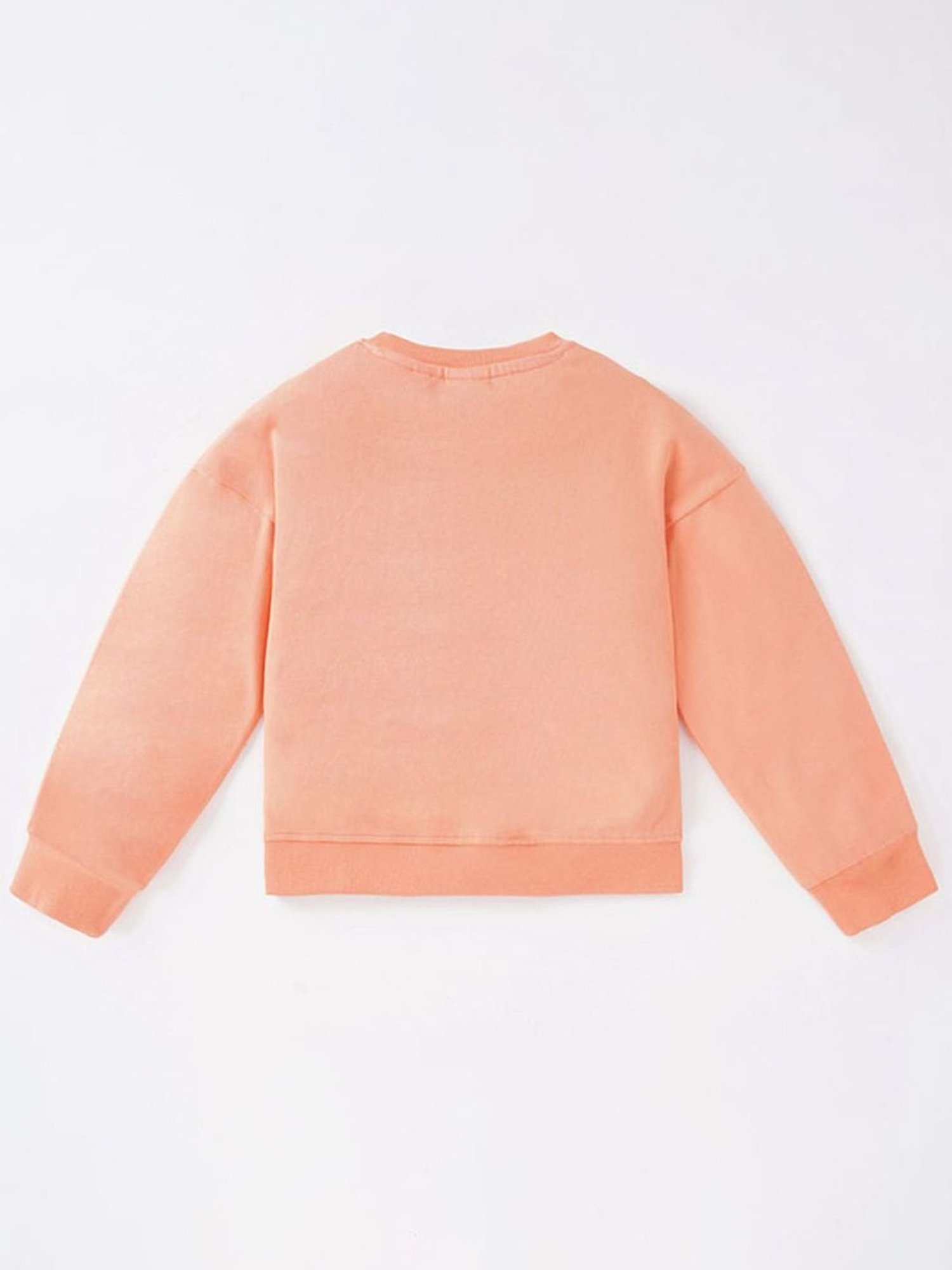Ed-a-Mamma Kids Orange Cotton Printed Full Sleeves Sweatshirt