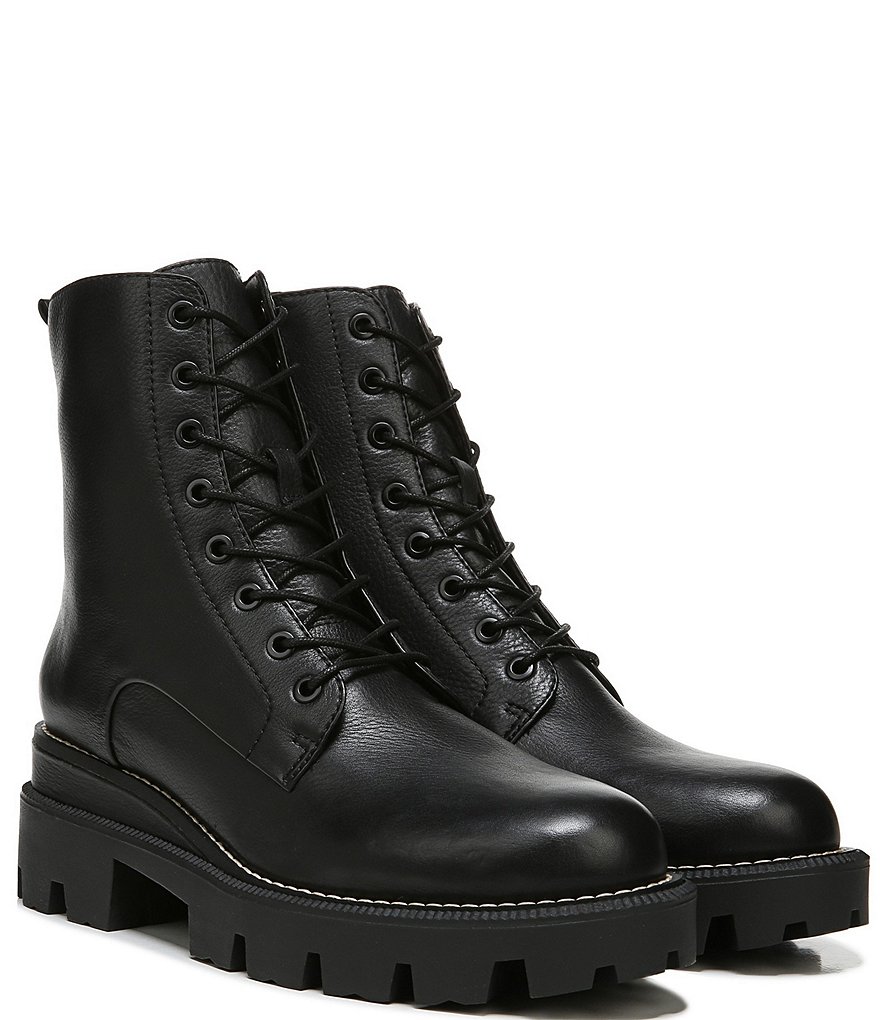 Sam Edelman Garret Lug Sole Waterproof Leather Combat Booties
