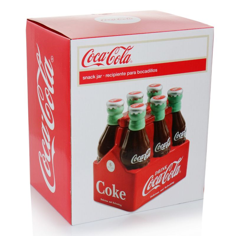 Coca-Cola Six Pack Durastone Snack Jar with Lid