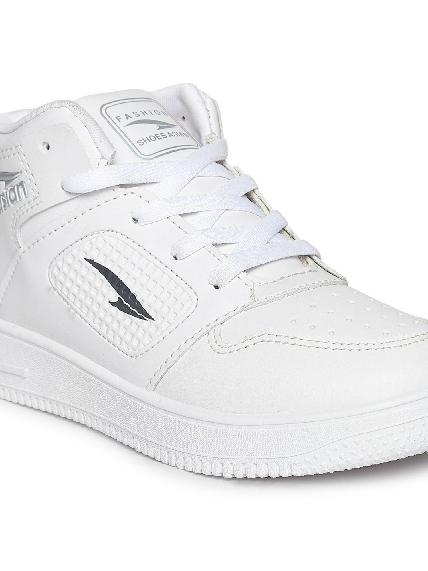 Asian Men's White Ankle High Sneakers