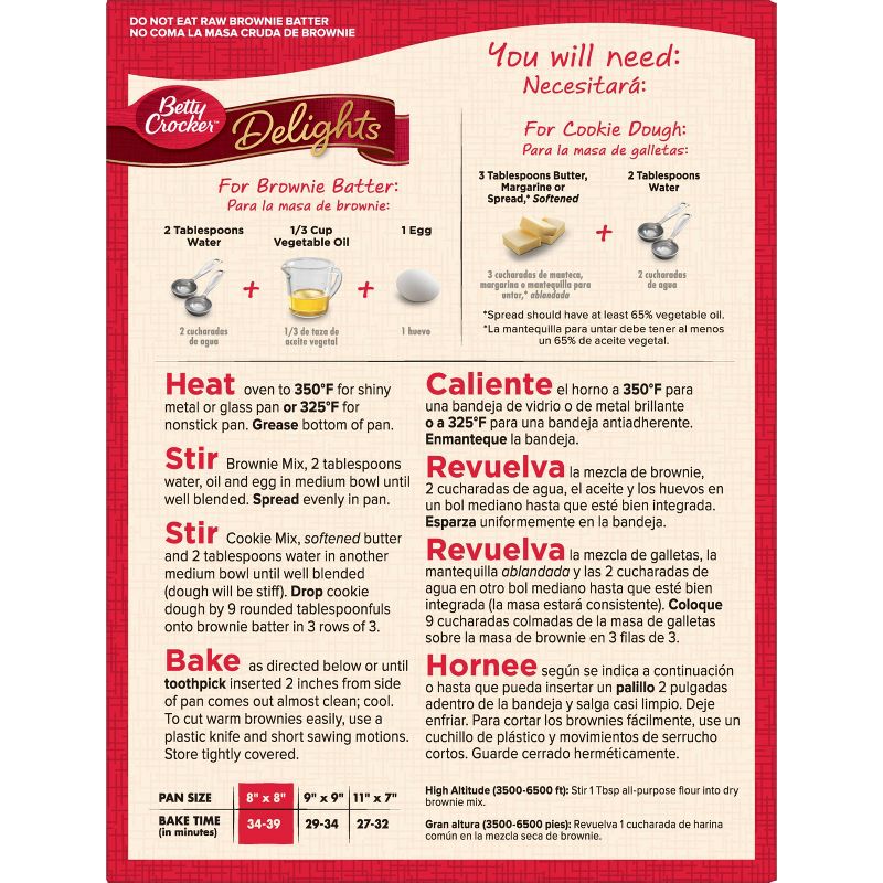 Betty Crocker Cookie Brownie Bars Mix - 17.4oz