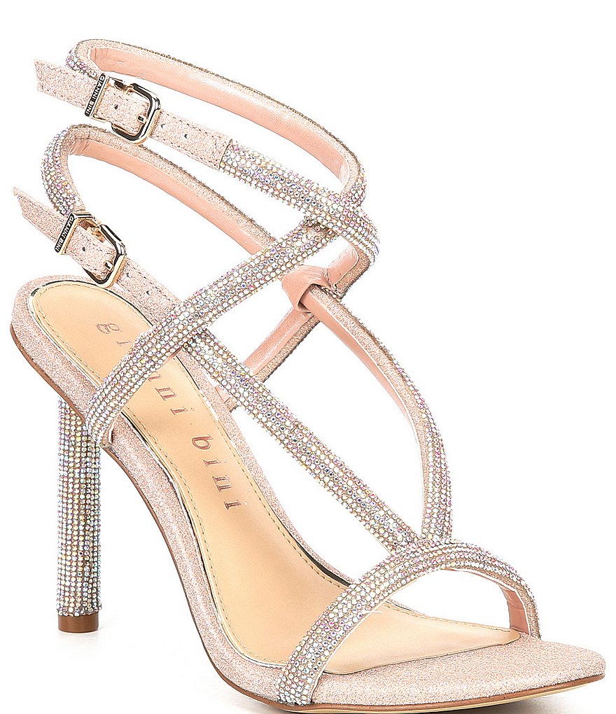 Gianni Bini Juniaa Suede Rhinestone Detail Strappy Dress Sandals