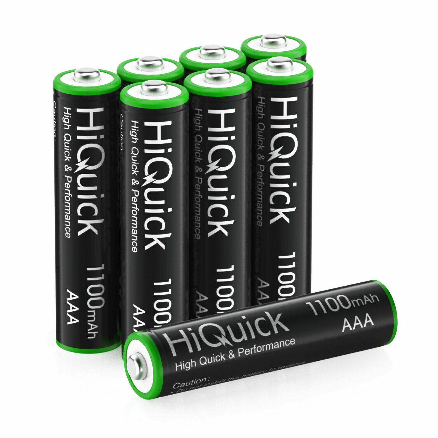 HiQuick 4 Pack Rechargeable Batteries AAA 1100mAh High Capacity Performance 1.2V, Per-Charged Ni-MH AAA Battery