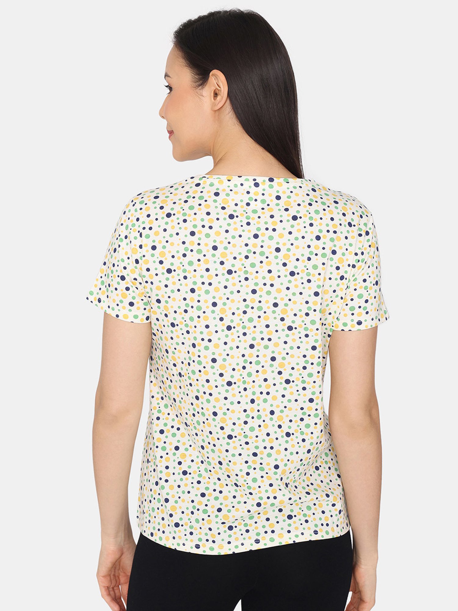 Rosaline by Zivame Purple & White Printed T-Shirt - Pack of 2